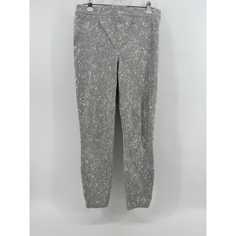 Spanx Jean-ish Ankle Leggings Women's L Speckled Gray Pull On Stretch 20018R